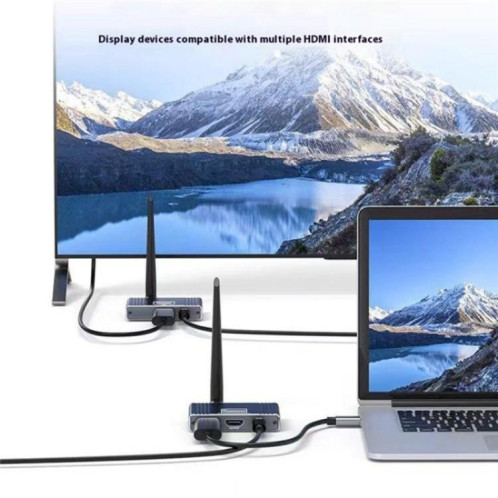 Adaptateur d'affichage sans fil HDMI 8x1 avec rotation d'écran à 90 degrés D9-1 / D10-1 SH83281462-012