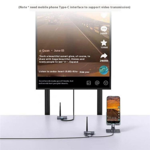 Adaptateur d'affichage sans fil HDMI 8x1 avec rotation d'écran à 90 degrés D9-1 / D10-1 SH83281462-012