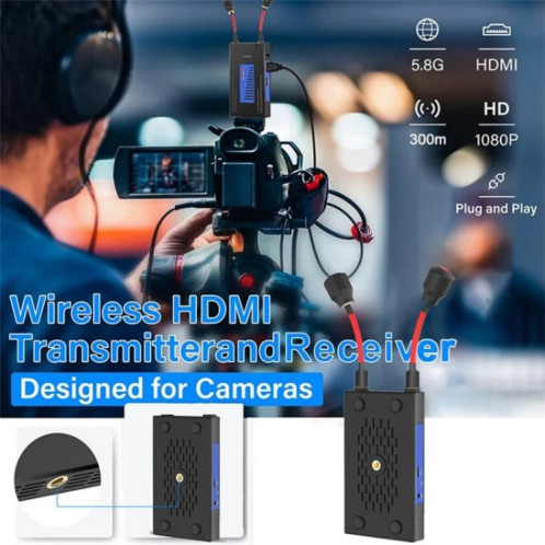 BOVBOX 092 Pro Émetteur-récepteur audio vidéo 300 m Extendeur HDMI sans fil, prise britannique SH48021996-012