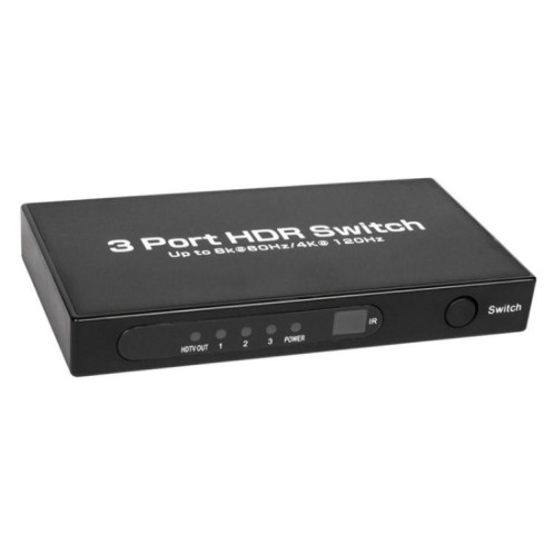 Adaptateur Q8-3 pour consoles de jeux, PC, TV, Switch HDMI 2.1 ultra fin 3x1, 8K 60 Hz SH83661324-06