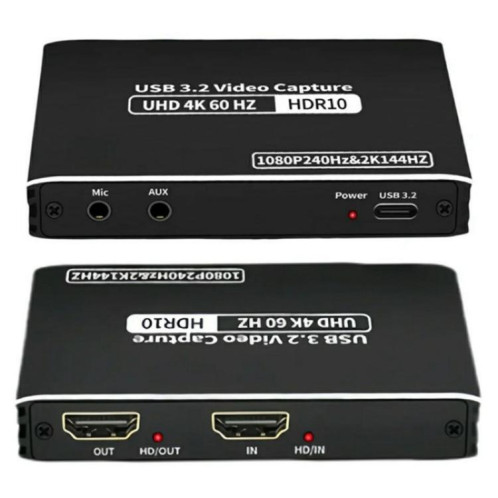 Carte de capture vidéo HDMI 4K C10 avec entrée micro/sortie audio, adaptateur USB 3.1 pour diffusion en direct SH8465817-07