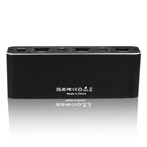 Commutateur KVM 4K 60 Hz K2-1, 2 entrées, 1 sortie, USB 3.0, HDMI 2.0, télécommande SH8469721-07
