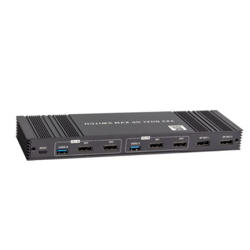 Commutateur KVM K10-2 pour 2 ordinateurs/moniteurs, USB 3.0, double sortie DP, 8K 60 Hz, version 2x2, prise américaine SH2101992-06
