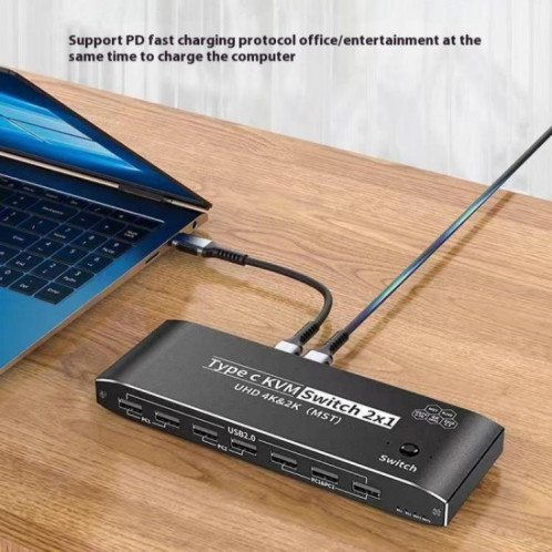 Adaptateur d'extension K9 2 entrées 1 sortie HDMI vidéo double affichage 2 écrans pour commutateur KVM USB C Mac SH8622119-09