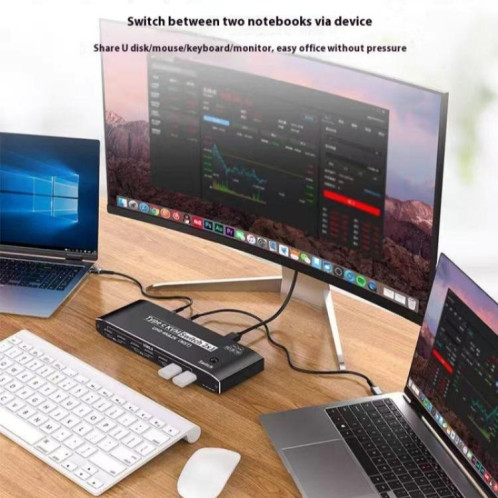Adaptateur d'extension K9 2 entrées 1 sortie HDMI vidéo double affichage 2 écrans pour commutateur KVM USB C Mac SH8622119-09