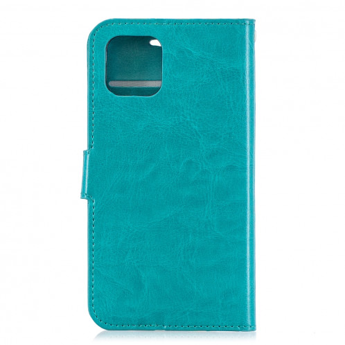 Étui en cuir à rabat horizontal pour texture Crazy Horse avec porte-cartes et porte-cartes, portefeuille et cadre photo pour iPhone 11 Pro (bleu) SH601E31-06