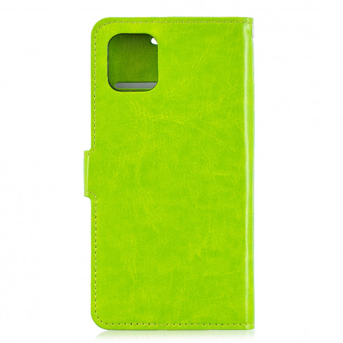 Étui en cuir à rabat horizontal pour texture Crazy Horse avec porte-cartes et fentes pour cartes et portefeuille et cadre photo pour iPhone 11 Pro Max (vert) SH602F1651-06