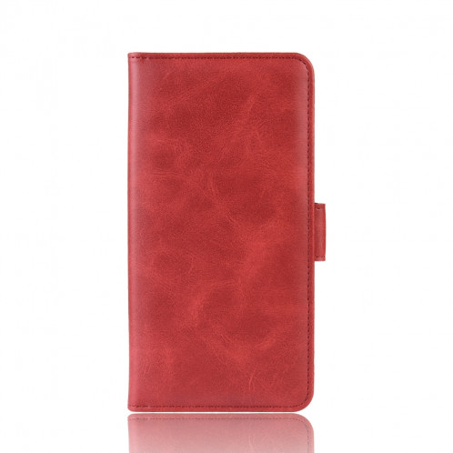 Housse en cuir à rabat horizontal à boucle magnétique double face pour iPhone 11 Pro Max, avec support et logements pour cartes, portefeuille et cadre photo (Rouge) SH901E1404-010