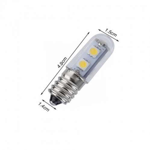 E14 vis lumière LED ampoule de réfrigérateur 1W 220V AC 7 lumière SMD 5050 ampères LED lumière réfrigérateur maison (Cool White) SH201B991-06