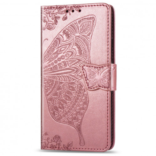 Papillon Love Flowers Étui à rabat en cuir avec rabat horizontal pour iPhone 11 Pro Max avec porte-cartes et porte-cartes SH801E1471-017