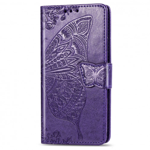 Papillon Love Flowers Étui à rabat horizontal en cuir Flip pour iPhone 11 Pro Max avec titulaire & Slots de cartes & Portefeuille & Lanière (Violet foncé) SH801F1368-017