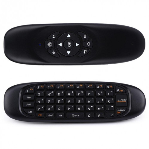 C120 2.4G Mini clavier souris à distance sans fil avec capteur 3-Gyro et 3-Gravity pour PC / HTPC / IPTV / Smart TV et Android TV Box etc. (Noir) SH001A1565-018