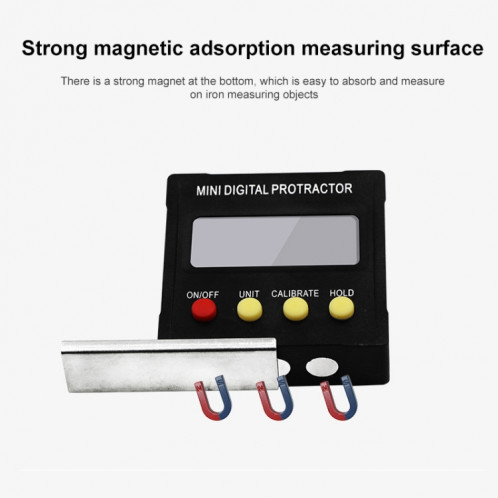 RZ2010 360 degrés mini numérique sous-inclinomètre de niveau de niveau électronique Base magnétique Outils de mesure de la base SH3645970-010