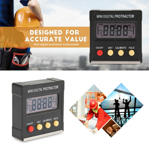 RZ2010 360 degrés mini numérique sous-inclinomètre de niveau de niveau électronique Base magnétique Outils de mesure de la base SH3645970-010