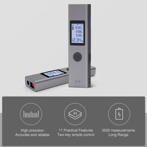 LS-P Laser RangeFinder Distance Distance Compteur 40M Handheld Mini Rechargeable LCD Distance Distance Distance Laser 131ft Laser Range Finder SH38621261-010