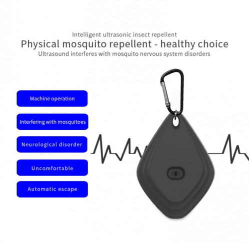 Répulsif anti-moustique extérieur Insecticide ultrasonique portatif anti-moustique USB chargeant la conversion de fréquence intelligente (noir) SH301A9-09