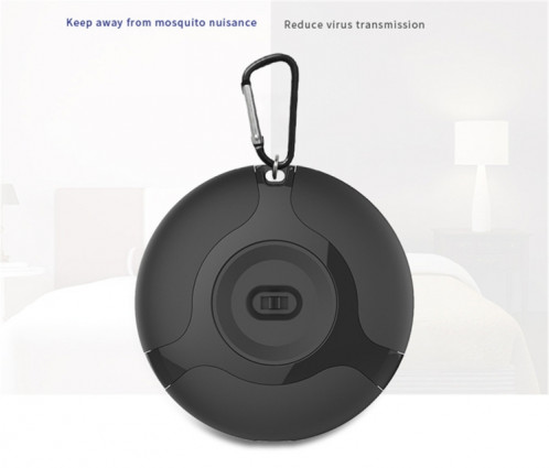 Électronique anti-moustique à ultrasons Araignée de cafard Chargement USB Smart Mosquito Drive (Noir) SH701A1883-08