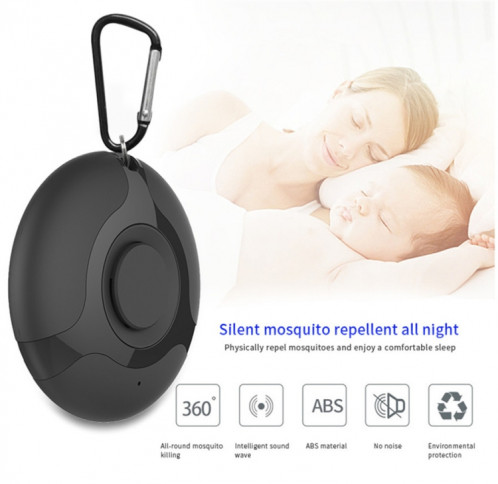 Électronique anti-moustique à ultrasons Araignée de cafard Chargement USB Smart Mosquito Drive (Noir) SH701A1883-08