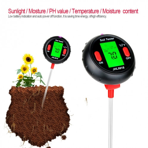 RZ104 Sol PH Mètre Humidité Détecteur Numérique PH Mètre Sol Moniteur de sol PH Plant Plant Plant Testeur de sol SH3990980-08