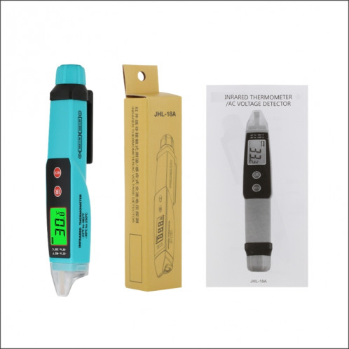 JHL-18A thermomètre numérique sans contact détecteur de tension ca thermomètre infrarouge type de stylo testeur de tension d'induction portable SH39931329-09