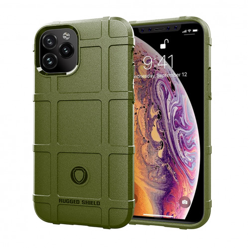Coque TPU antichoc à couverture totale pour iPhone 11 Pro Max (vert armée) SH201C1340-06