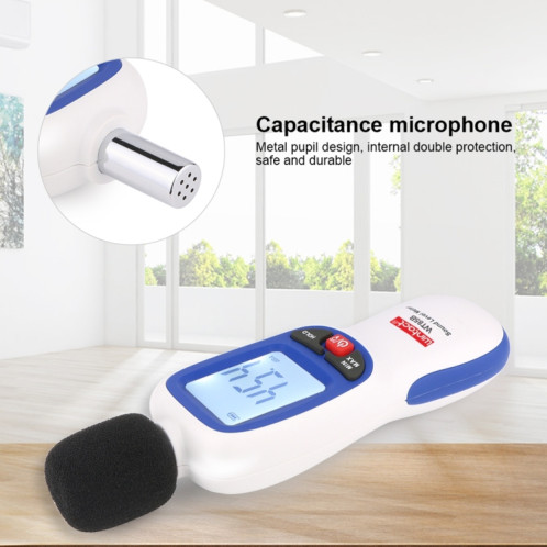 Wintact WT85B Niveau sonore de niveau sonore Digital Decibel Mètre Digital Buand Compteur Testeur de bruit de l'environnement SW41491259-07