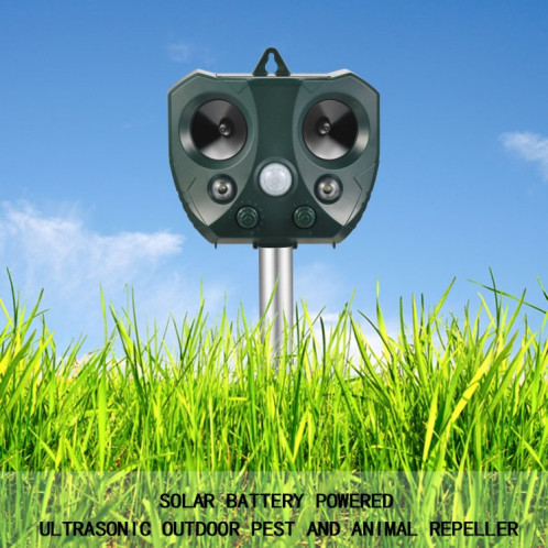 Répulsif pour animaux solaire ultrasonique extérieur antiparasitaire capteur de répulsif de souris oiseau de jardin chat chien répulsif de renard garder les animaux à l'écart SH41531119-07