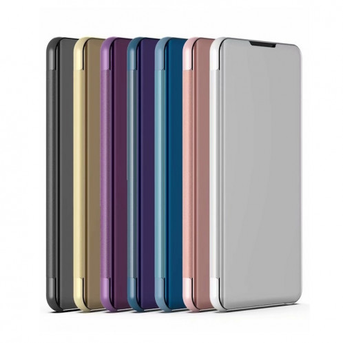 Miroir de protection avec étui à support gauche et droite pour iPhone 11 Pro (bleu violet) SH501A1401-07