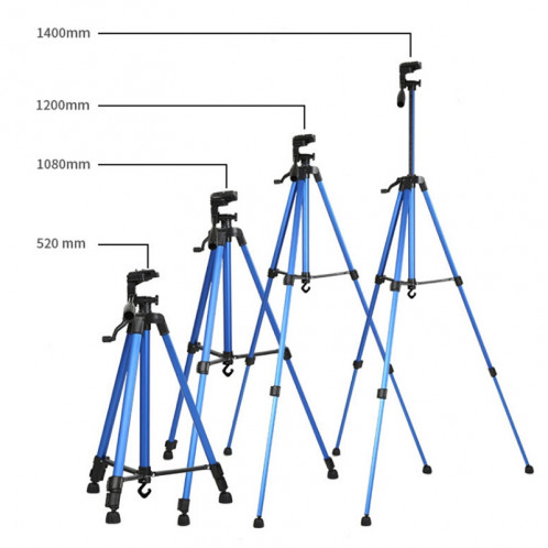 Portable téléphone Live Selfie 3366 Trépied Stand DV Appareil photo reflex Support de lumière complète avec retardateur (Jaune) SI701G1557-06