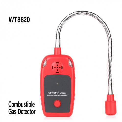 Détecteur d'alarme de gaz combustible WinTact WT8820 pour la maison Ligle Gaz Fuite de gaz Inflammable Detecteur de gaz de gaz naturel Moniteur Analyseur de gaz SW4251265-07