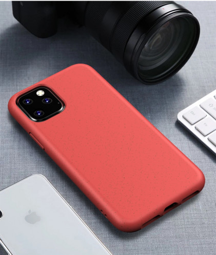 Starry Series Matériel de paille antichoc + Étui de protection en TPU pour iPhone 11 Pro Max (Rouge) SH101E260-06