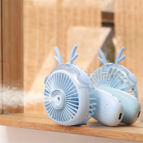Ventilateur à jet d'eau d'humidification de dessin animé de mini-ventilateur de bureau pliant (bleu) SH401A1521-06
