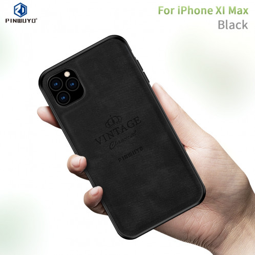 PINWUYO PC + TPU + étui de protection de la peau imperméable antichoc étanche pour iPhone 11 Pro Max (Noir) SP006A861-013