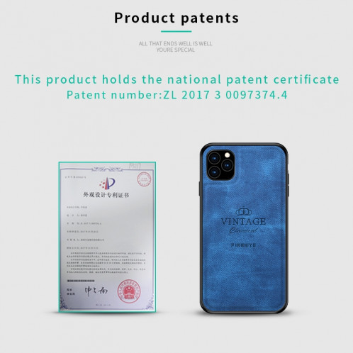PINWUYO PC + TPU + étui de protection de la peau imperméable antichoc étanche pour iPhone 11 Pro Max (bleu) SP006B1181-013