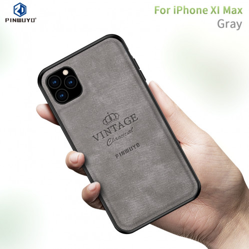 PINWUYO PC + TPU + étui de protection de la peau imperméable antichoc étanche pour iPhone 11 Pro Max (Gris) SP006D1896-013