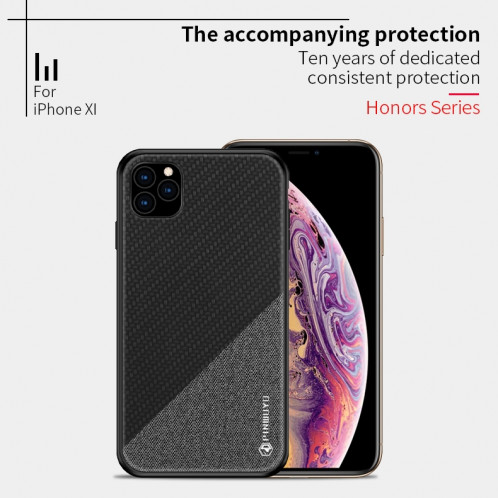 PINWUYO Étui de protection antidérapant pour PC et TPU série pour iPhone 11 Pro (noir) SP704A1427-011