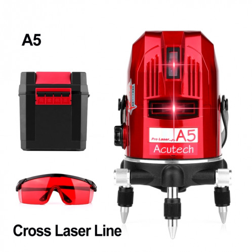A5 Niveau laser 2 ~ 5 ligne Ligne de faisceau rouge à 360 degrés Niveau rotatif Seli-nivelant Horizontal et Vertical Disponible Laser Niveau laser SH4745993-08