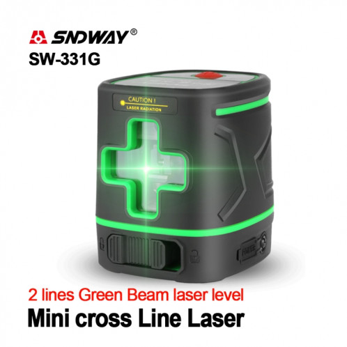 SNDWAY SW-331G niveau Laser 2 lignes batterie Rechargeable à 360 degrés faisceau vert niveau automatique Laser 3D rotatif Vertical Horizontal SS4773594-07