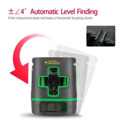 SNDWAY SW-331G niveau Laser 2 lignes batterie Rechargeable à 360 degrés faisceau vert niveau automatique Laser 3D rotatif Vertical Horizontal SS4773594-07
