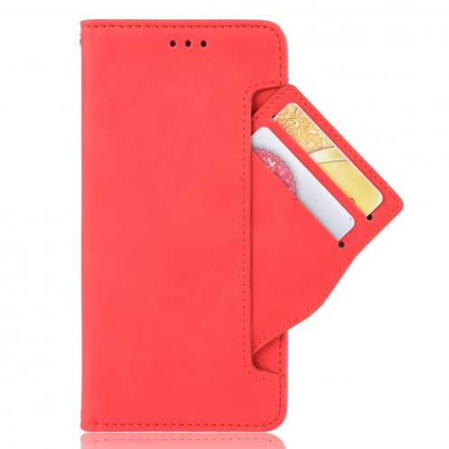 Étui en cuir de style portefeuille style skin veau pour iPhone 11 Pro, avec fente pour carte séparée (rouge) SH401D1420-011