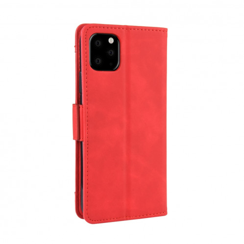 Étui en cuir de style portefeuille style skin veau pour iPhone 11 Pro, avec fente pour carte séparée (rouge) SH401D1420-011