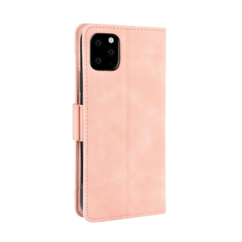 Étui en cuir de style portefeuille style skin veau pour iPhone 11 Pro, avec fente pour carte séparée (rose) SH401E604-011