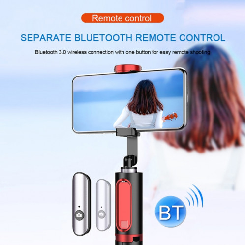 M18 Portable Selfie Stick Télécommande Support de téléphone portable (rouge) SH601A1639-013