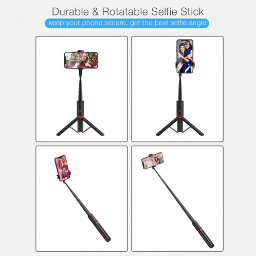 M18 Portable Selfie Stick Télécommande Support de téléphone portable (rouge) SH601A1639-013