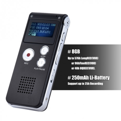 Enregistreur vocal SK-012 8 Go SH201C1751-010