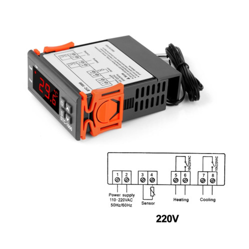 STC-1000 220V contrôleur de température numérique LED régulateur de température Thermostat pour relais d'incubateur 10A chauffage et refroidissement SH4942663-06
