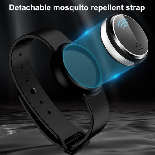 Bracelet anti-moustique électronique à ultrasons, montre portable d'extérieur, anti-moustique (noir violet) SH302B610-07