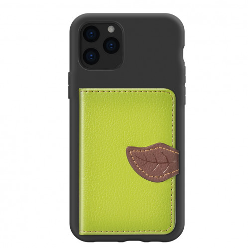 Pour iPhone 11 Pro Max motif de litchi sac de carte support de portefeuille + étui de téléphone TPU avec fente pour carte fonction de support de portefeuille (vert) SH101A1474-011