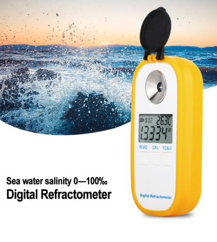 DR202 Digital Sea Eau Réfractomètre à l'eau de mer Salinity Mocètre Compteur de gravité spécifique 0-100 ‰ Chlority 0 ~ 57 ‰ Réfractomètre SH5088660-010