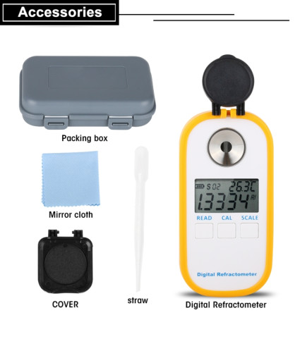 DR202 Digital Sea Eau Réfractomètre à l'eau de mer Salinity Mocètre Compteur de gravité spécifique 0-100 ‰ Chlority 0 ~ 57 ‰ Réfractomètre SH5088660-010